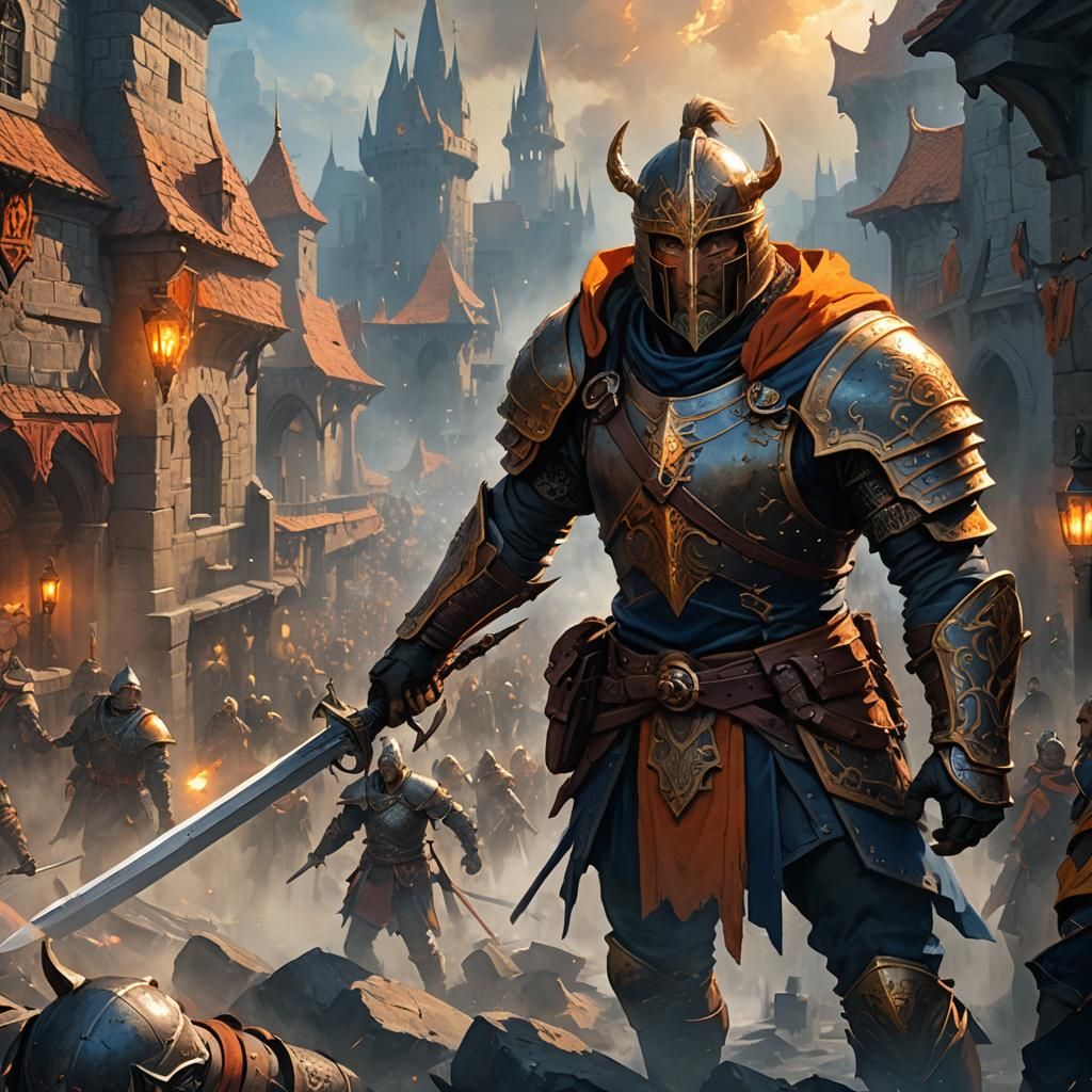 Victorious Warrior in Baldur's Gate: Fantasy Art