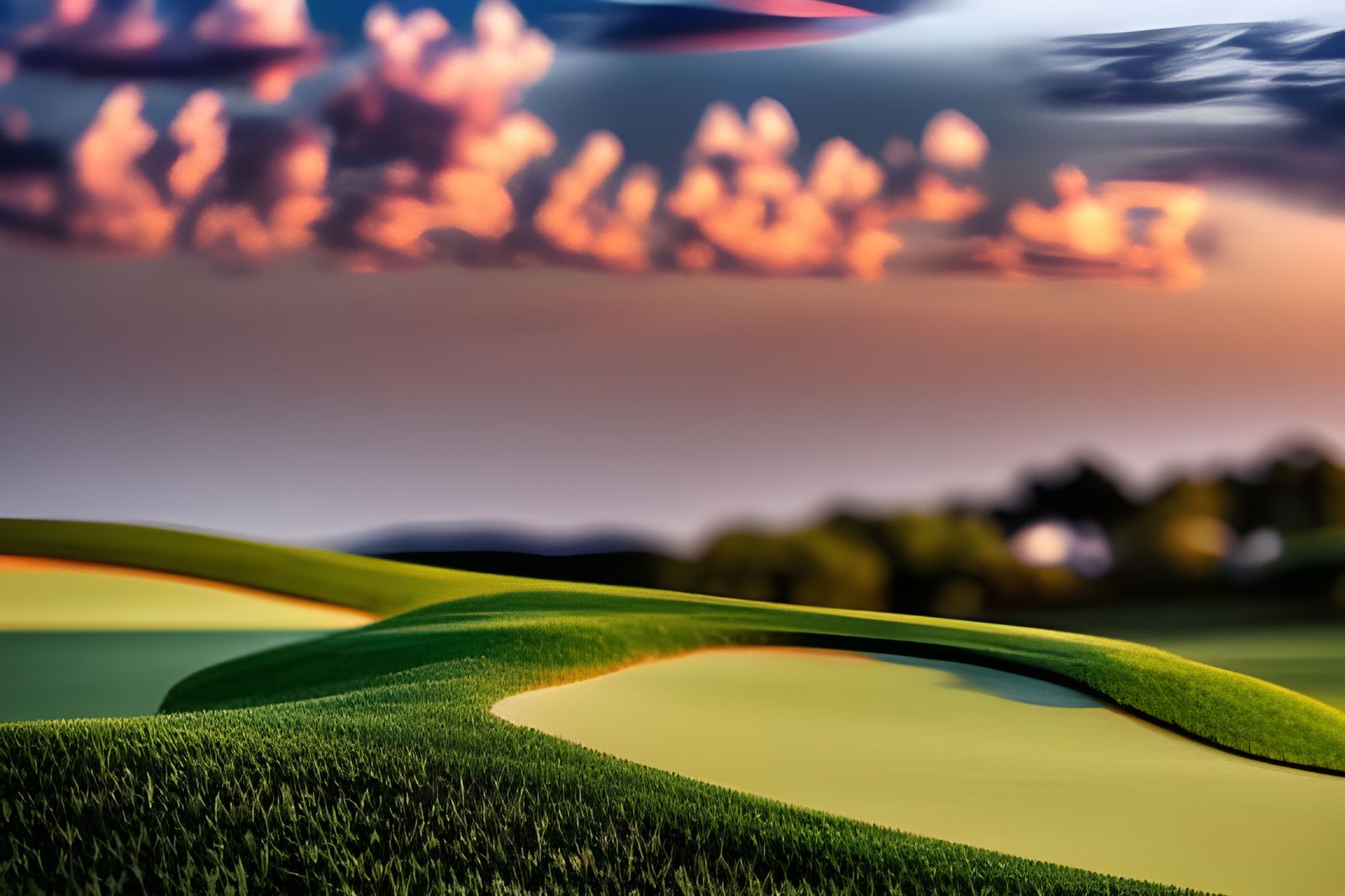 Hyperrealistic Golfer on a Spring Day, HDR