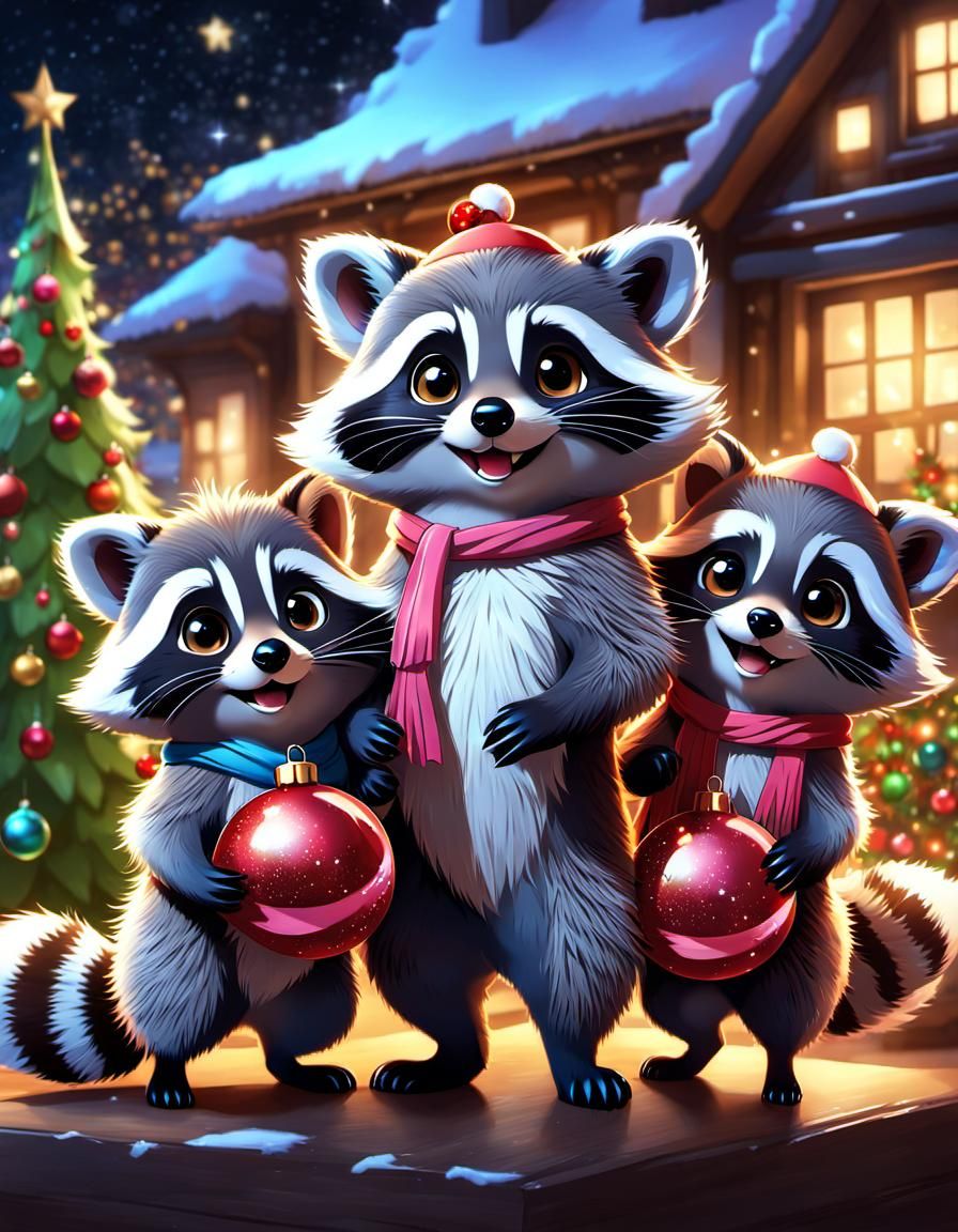 Christmas 🎄 Racoon