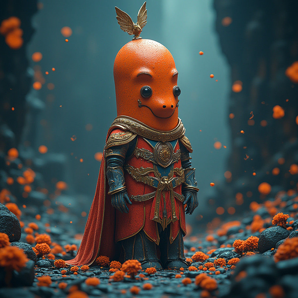 Humanoid Sausage in Dreamlike Fantasy Realm