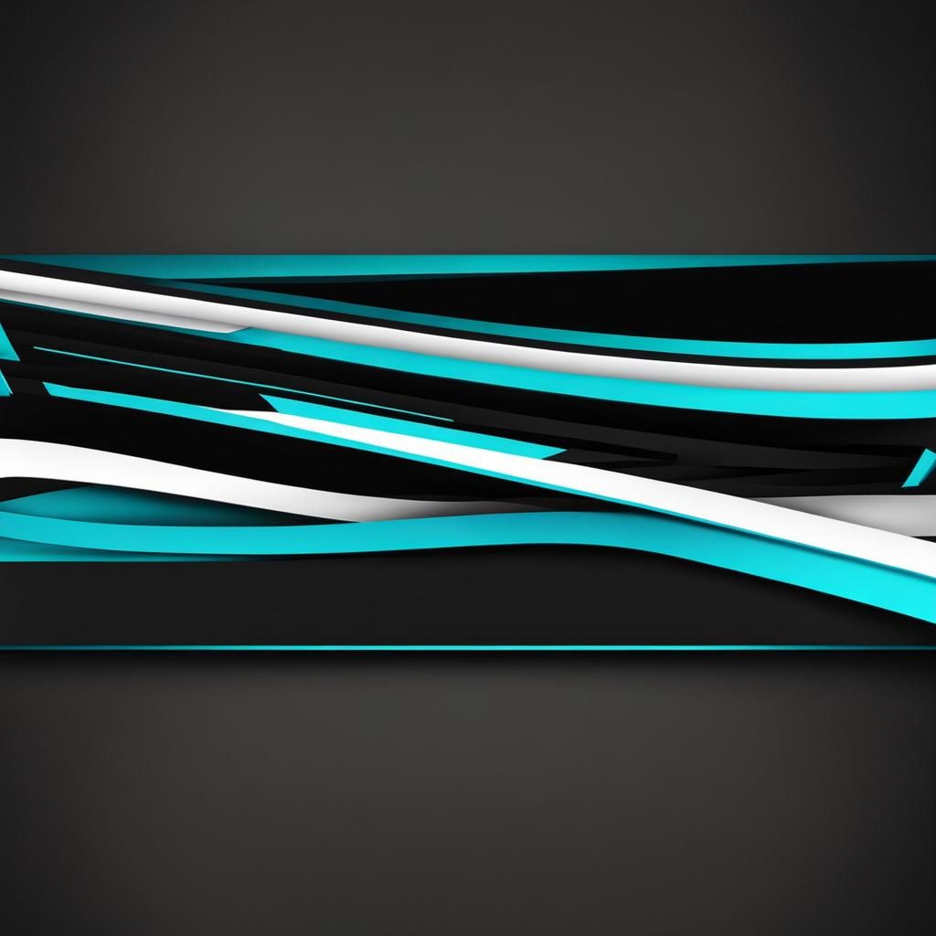 Modern Cyan and Black Gaming Channel Banner