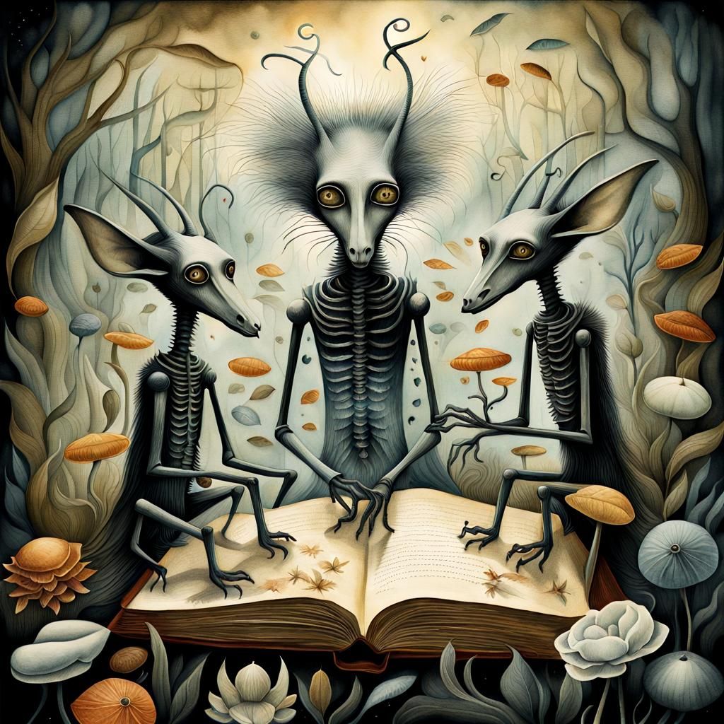 Surreal Voodoo Fantasy in Watercolor Style