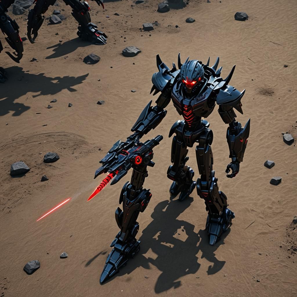 Dark Bionicle Movie Poster in Sci-Fi Style