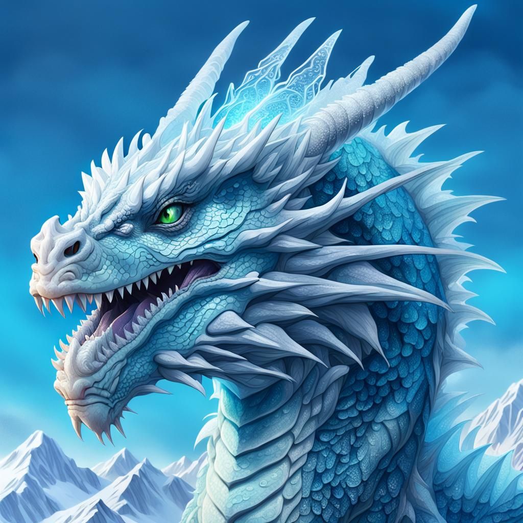 Surreal Frost Dragon Unveils Winter Landscape in Hyperrealis...