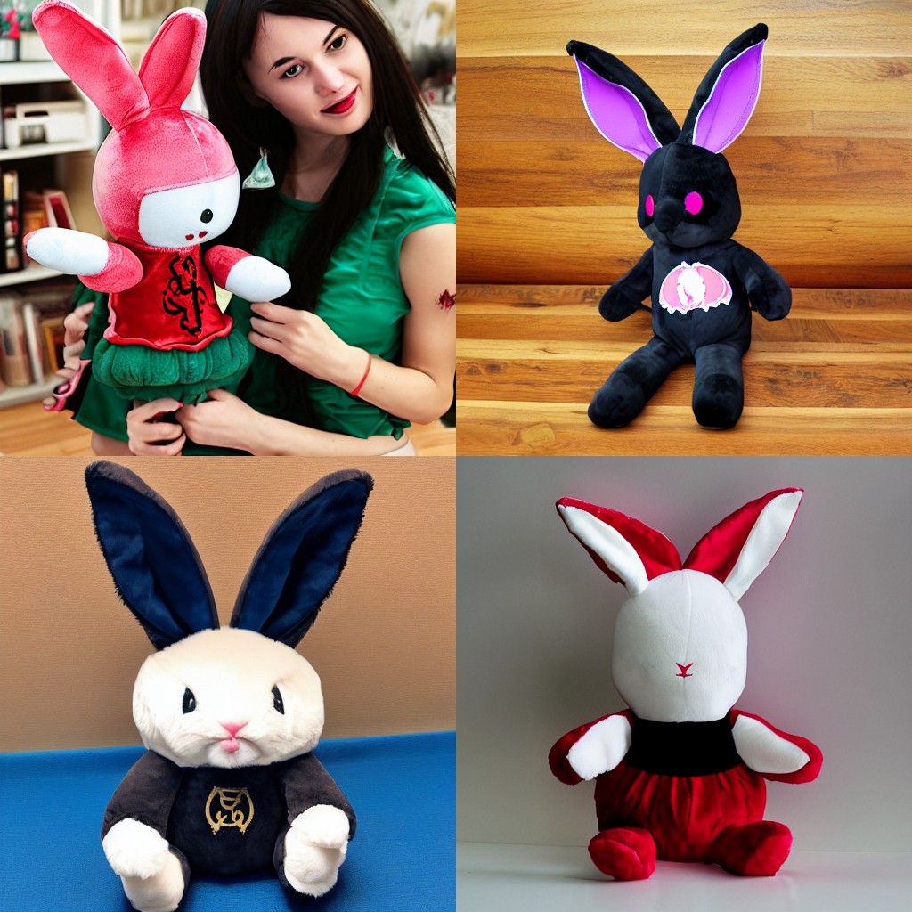 Satanic Bunny Plush: An AI-Generated Toy Design