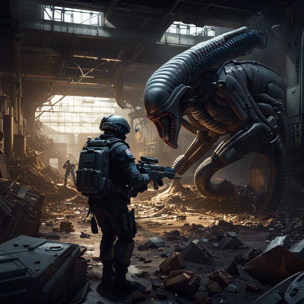 Colonial Marine Xenomorph Hunt on Alien Planet