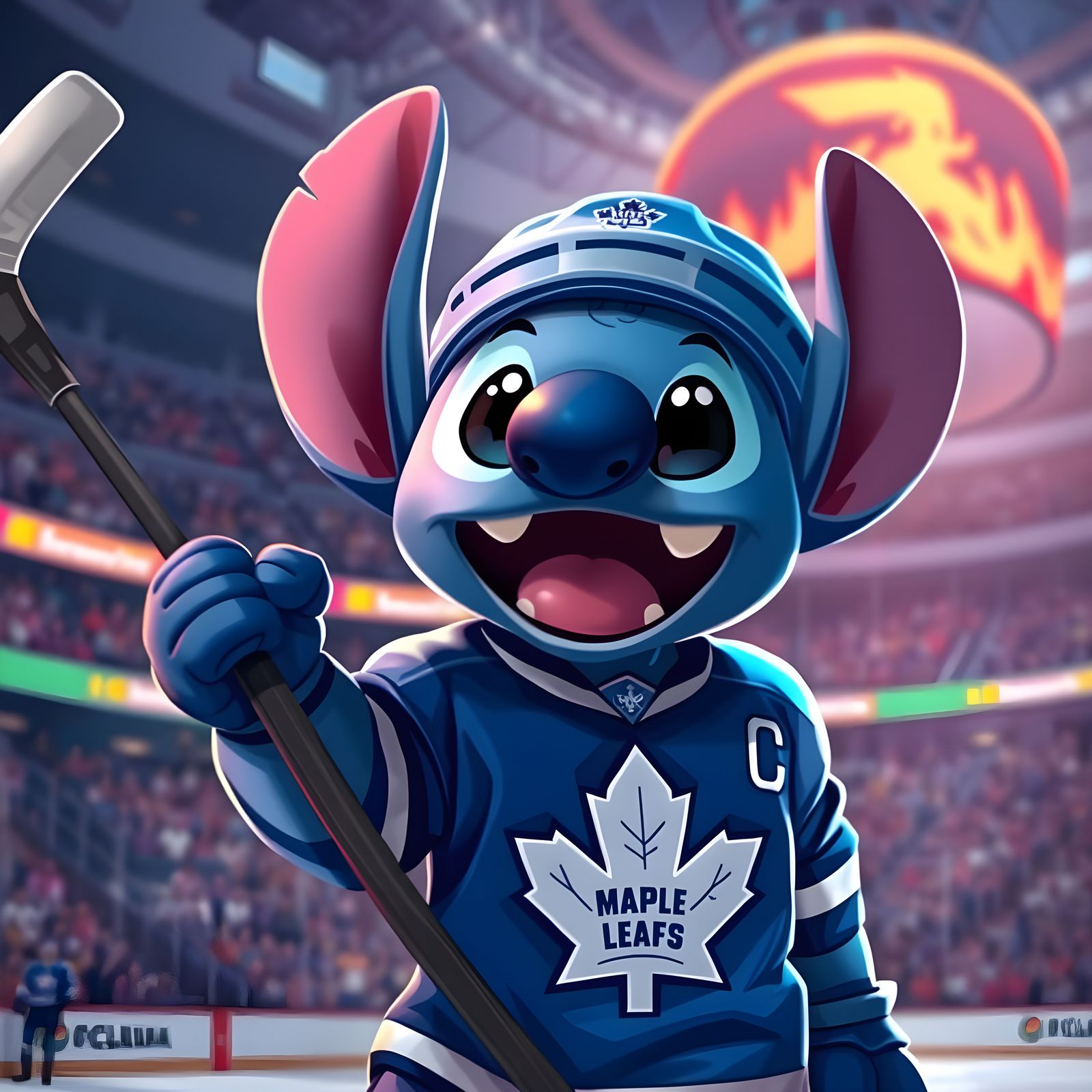 Stitch in Toronto Maple Leafs Hockey Gear