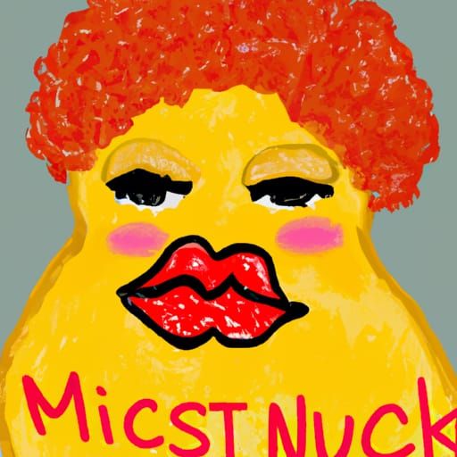 Sassy Chicken Nugget with Lipstick