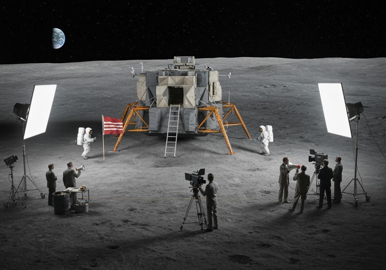 Moon Landing Filmed on Earth Set