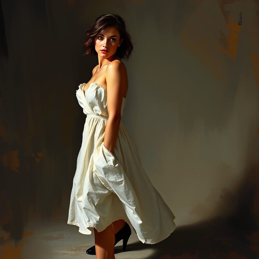 Classic Figure Study in Dramatic Realism Style