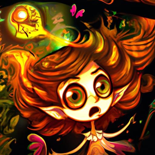 Fairycore Gothic Art in Deep Color