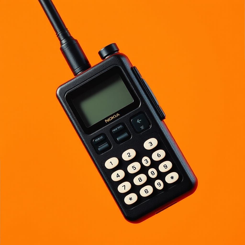 Retro Nokia Walkie-Talkie Ad in 90s Style