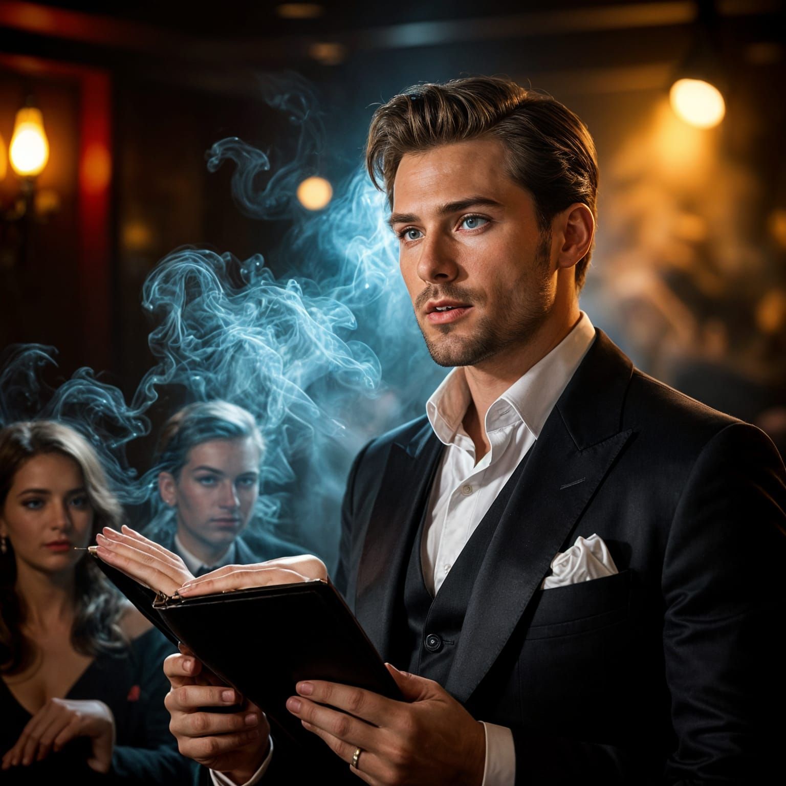 Poetry Recital in a Smoky Jazz Club