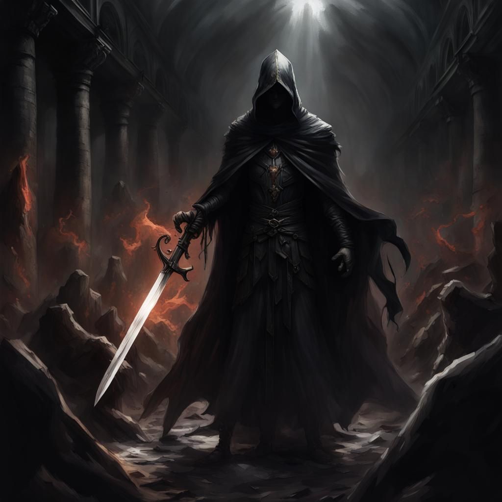 Intricate Anti-Hero Concept Art in Dark Fantasy Style