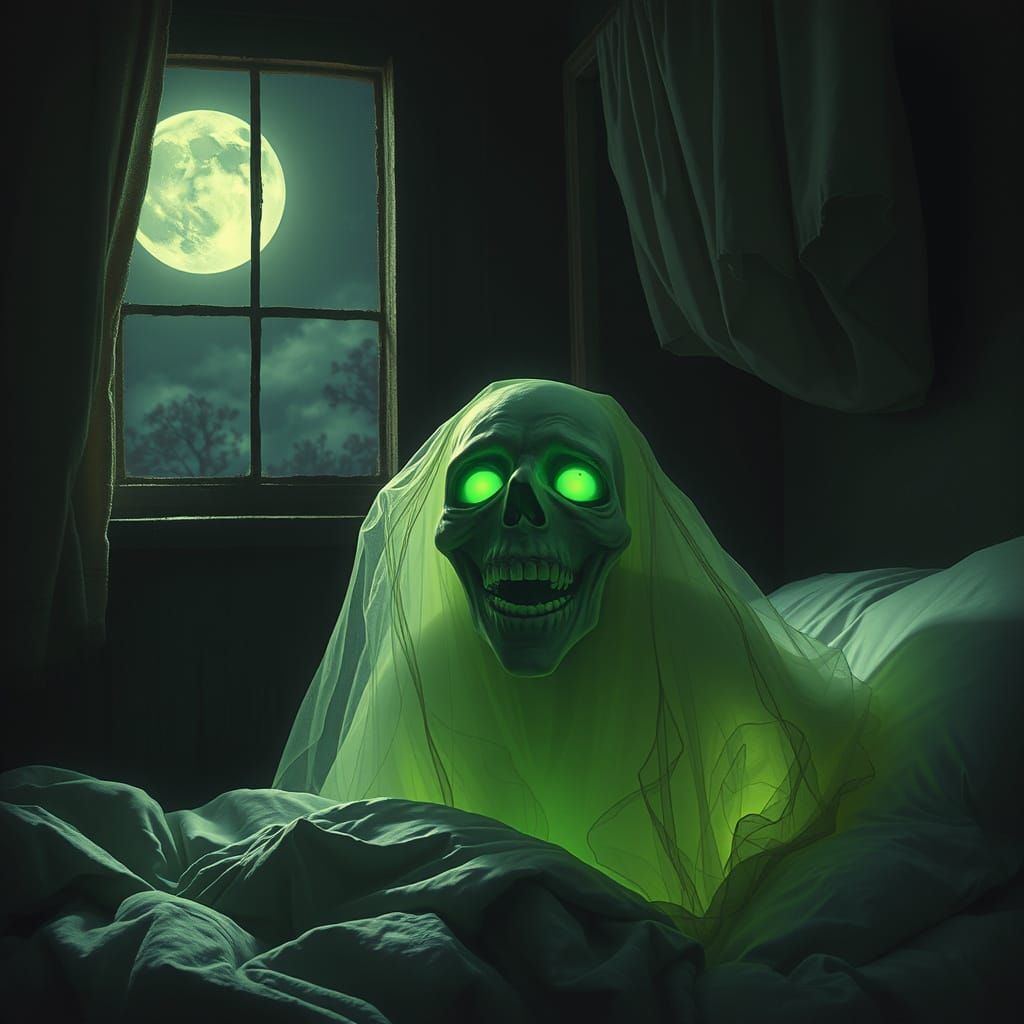 Ethereal Horror in Moonlit Shadows
