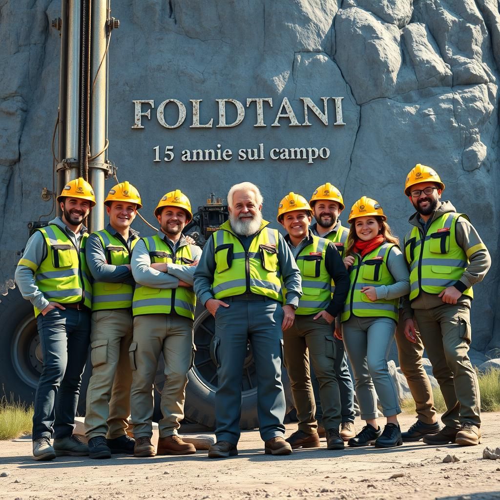 Geologists Triumphantly Posing in Sleek 3D Anime Art