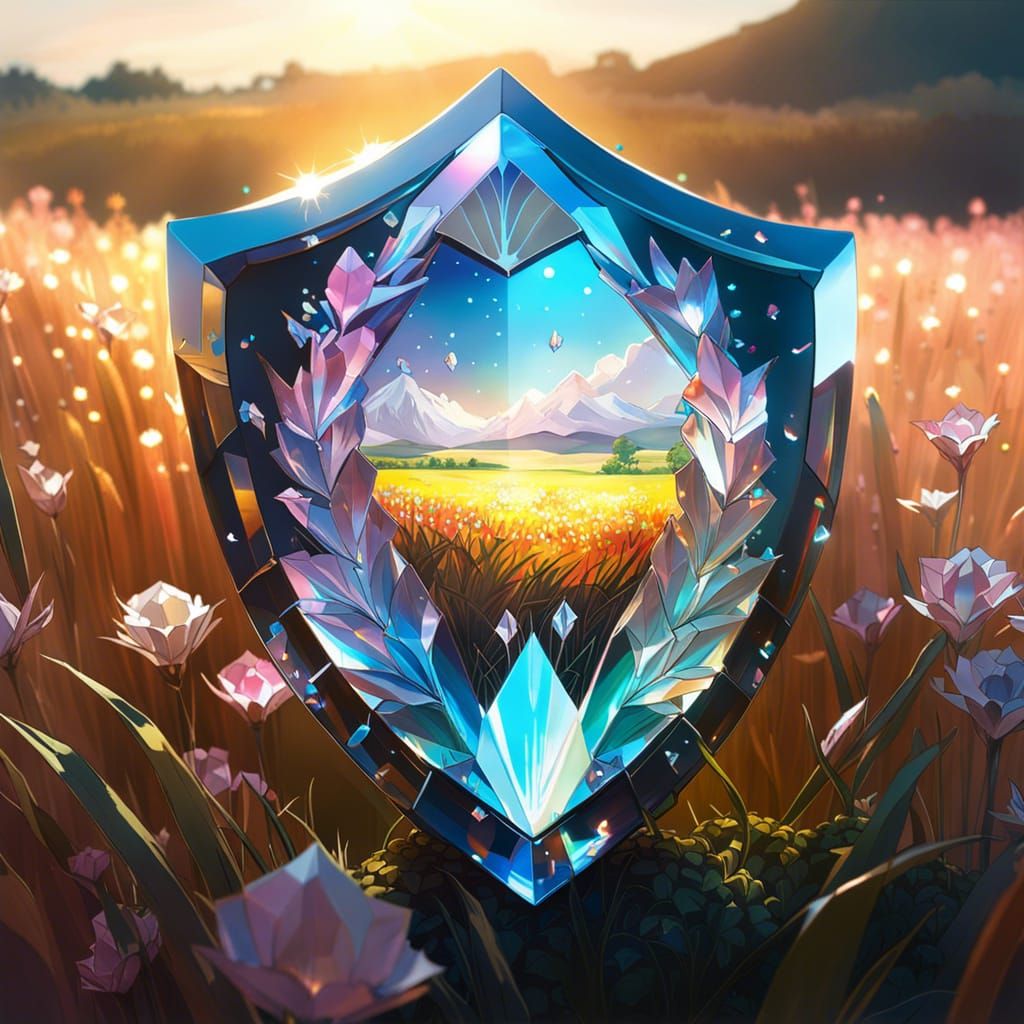 Holographic Crystal Shield in Sunny Field
