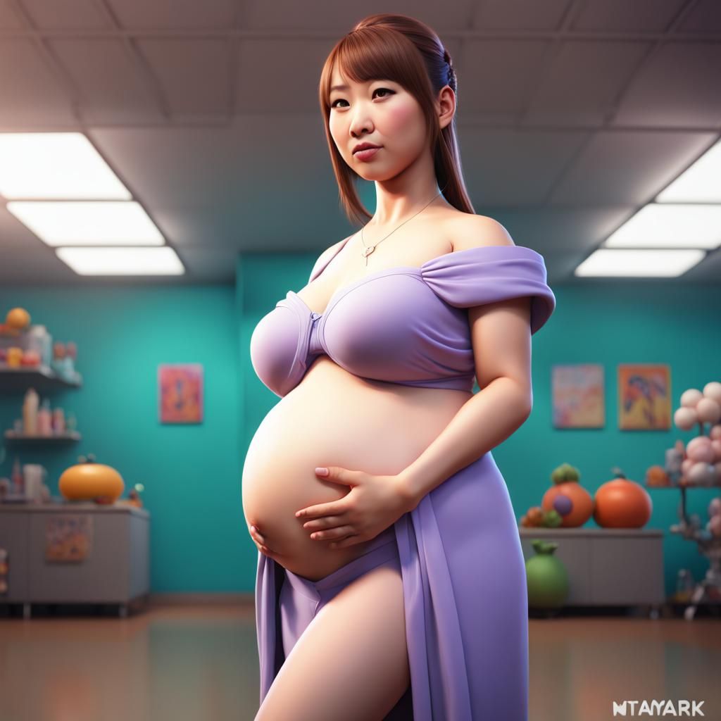 Pregnant Woman as 3D Digital Art