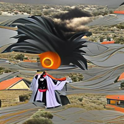 Anime Tornado Masked Figure in 8k Resolution