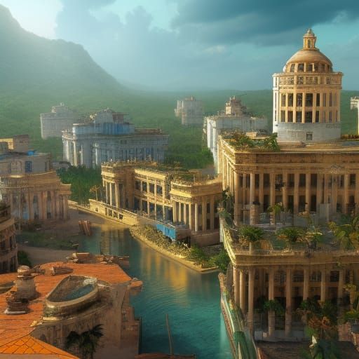 Fantastical Cuba in Detailed Matte Painting Style