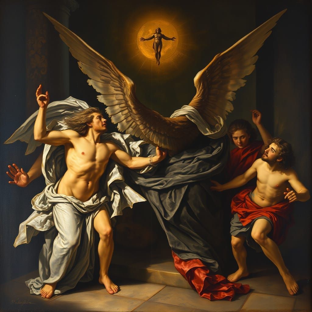 Venetian Renaissance Allegory with Dramatic Chiaroscuro