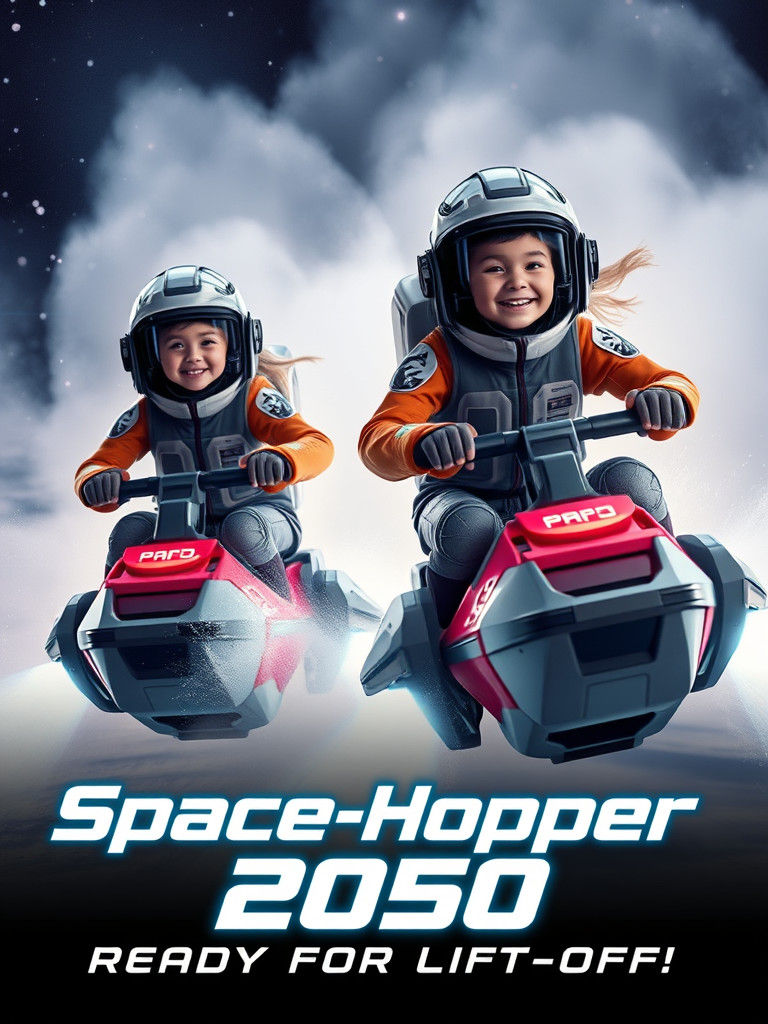 Kids Ride Space Hoppers in Futuristic Toy Ad