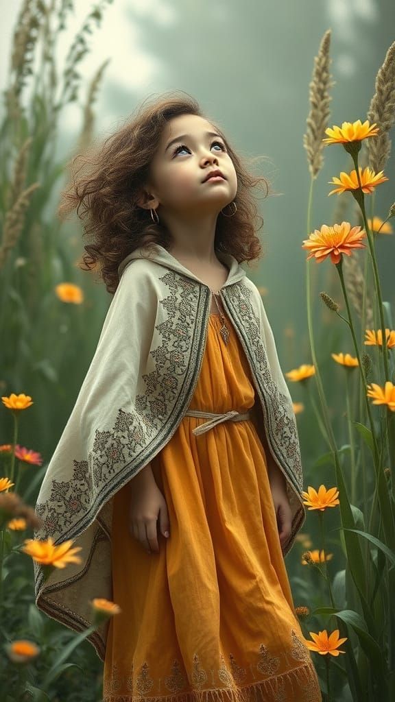 Ethereal Enchantress in Whimsical Nature Scene