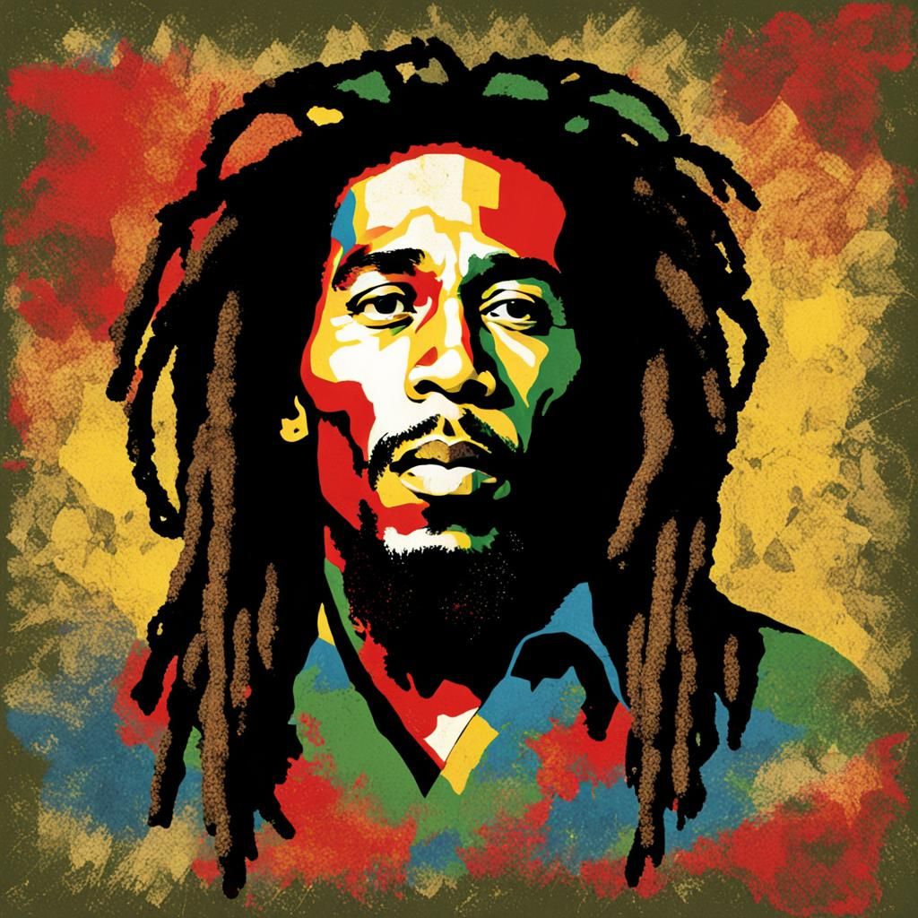 Bob Marley Portrait: Digital Rendering