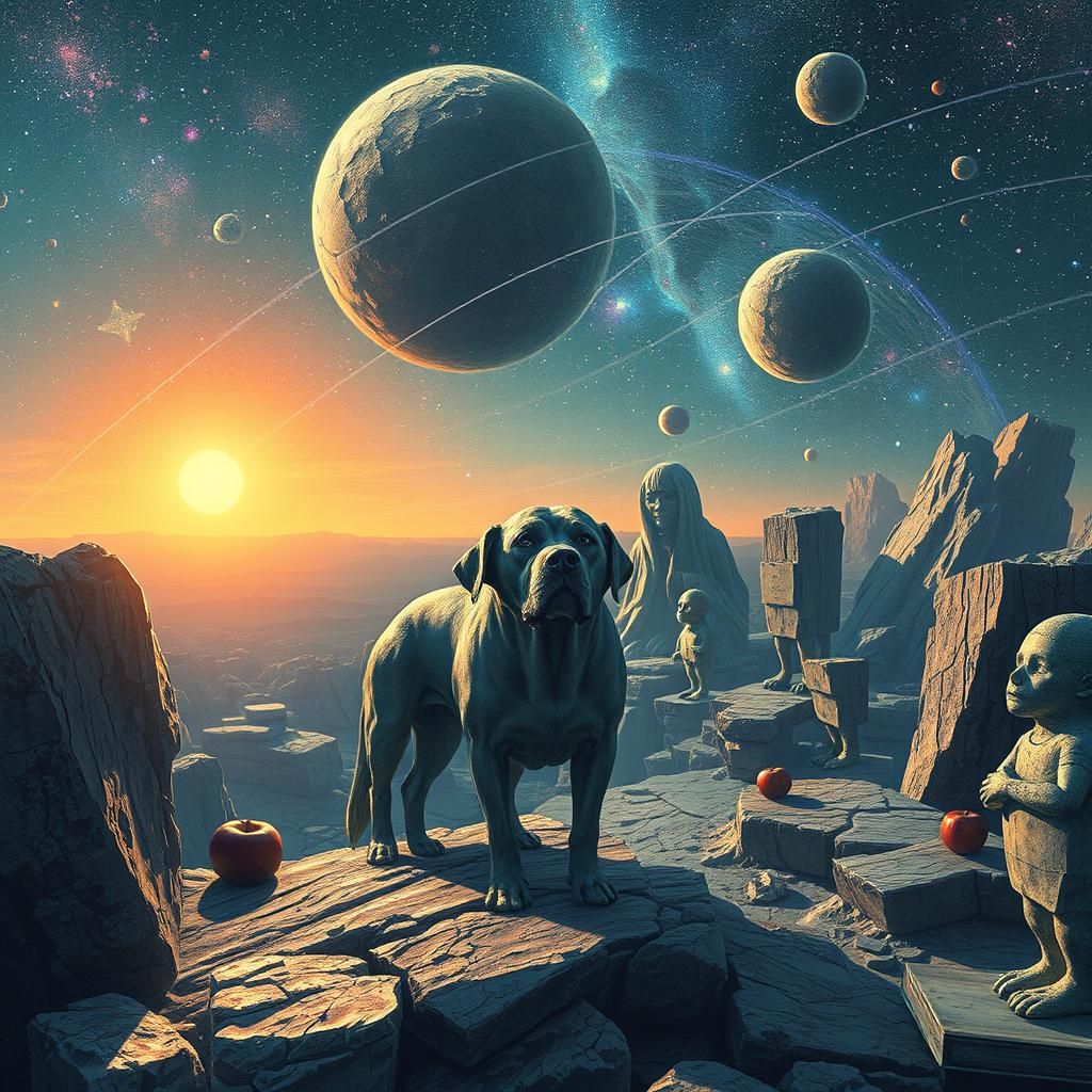 Holographic Cosmic Illustration of a Fossil World