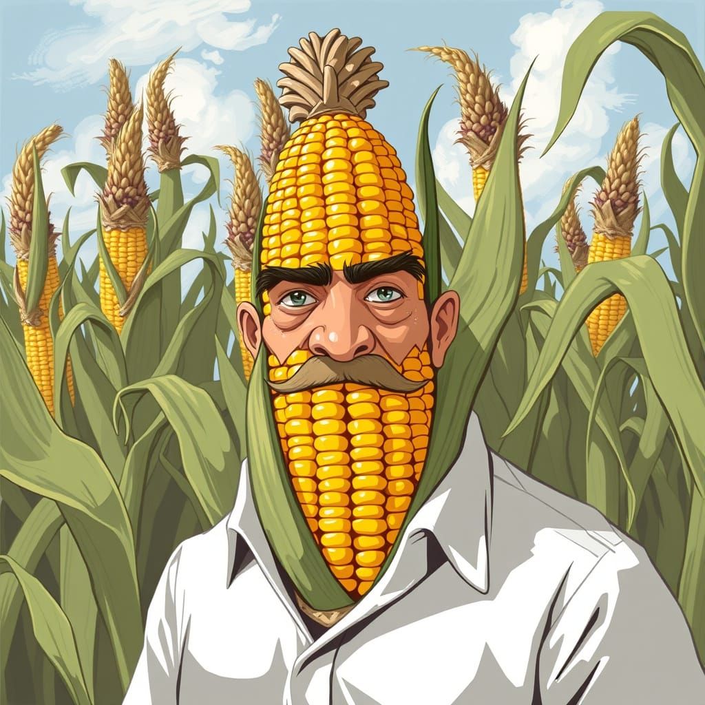AI Image: Conceptual King Corn Illustration