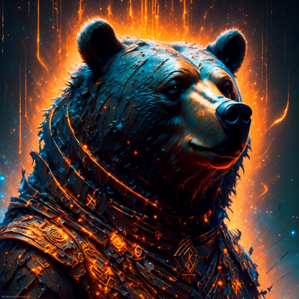 Bioluminescent Runes and Bear Constellation