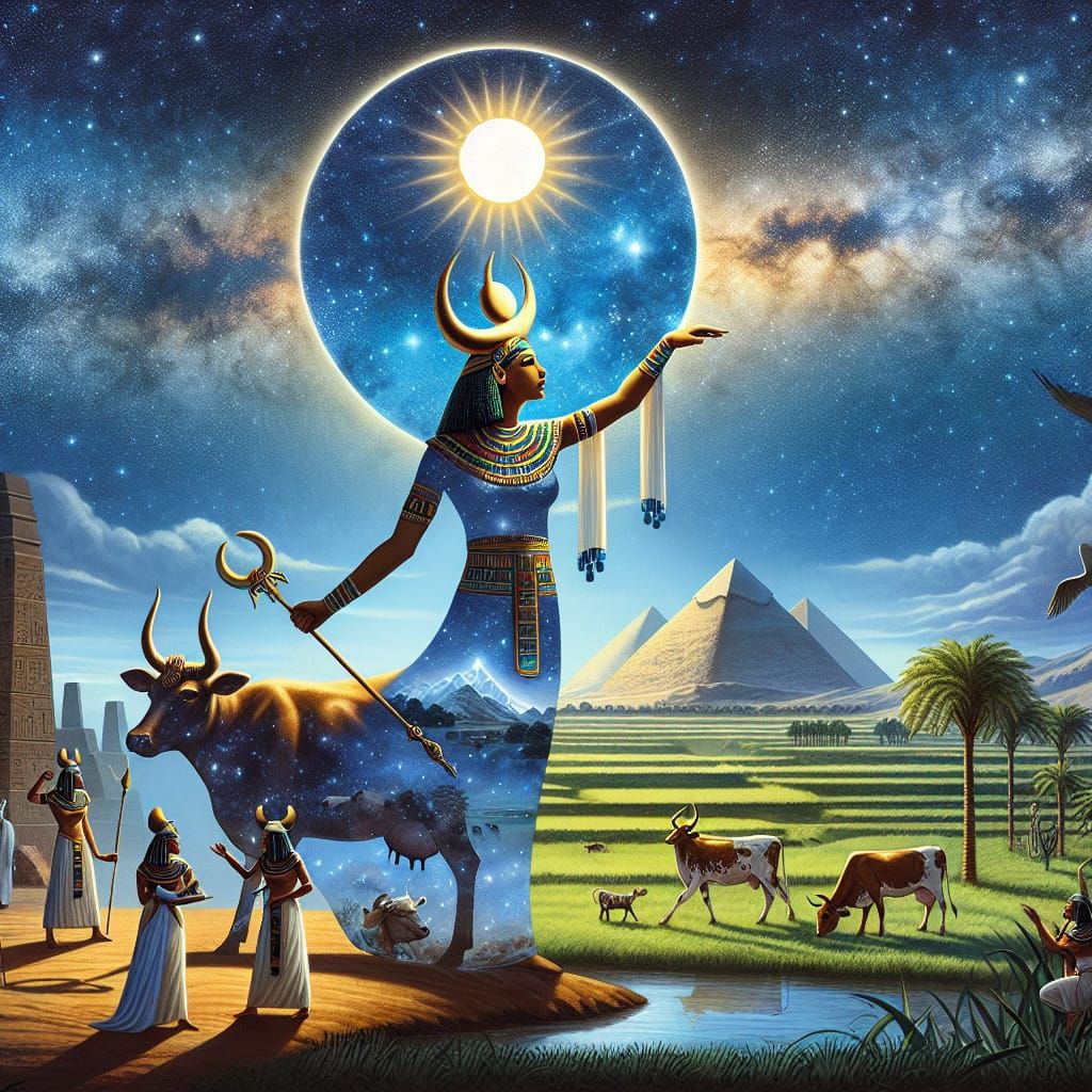 Egyptian goddess Hathor