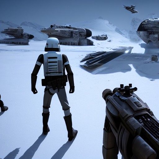 Star Wars Battlefront Scene in 3D Rendering