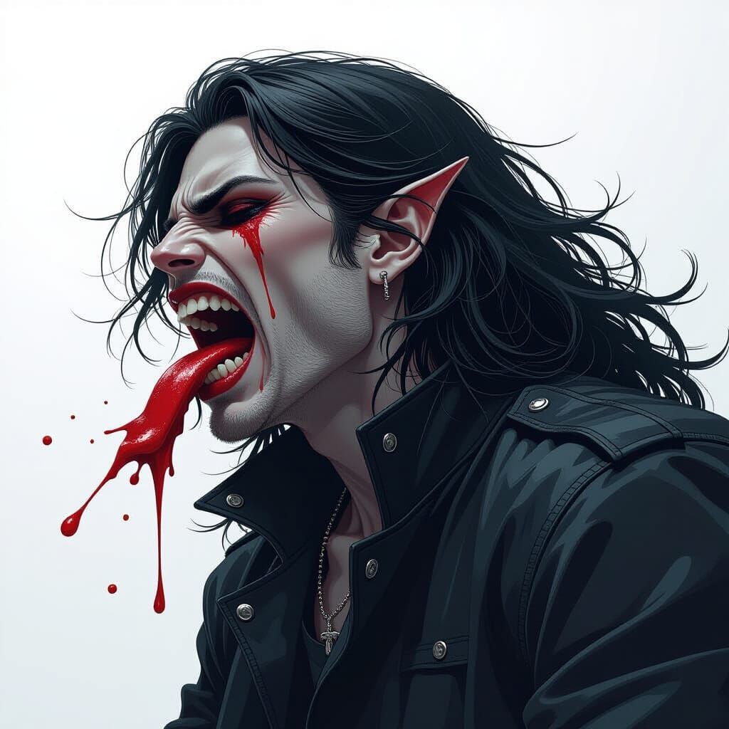 Barbaric Howling with Vantablack Blood and Metallic Blades