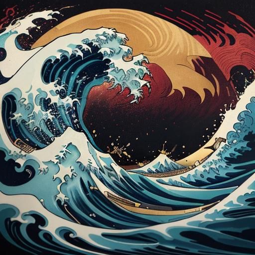 Katsushika Hokusai's Japanese depiction of a very turbulent ...