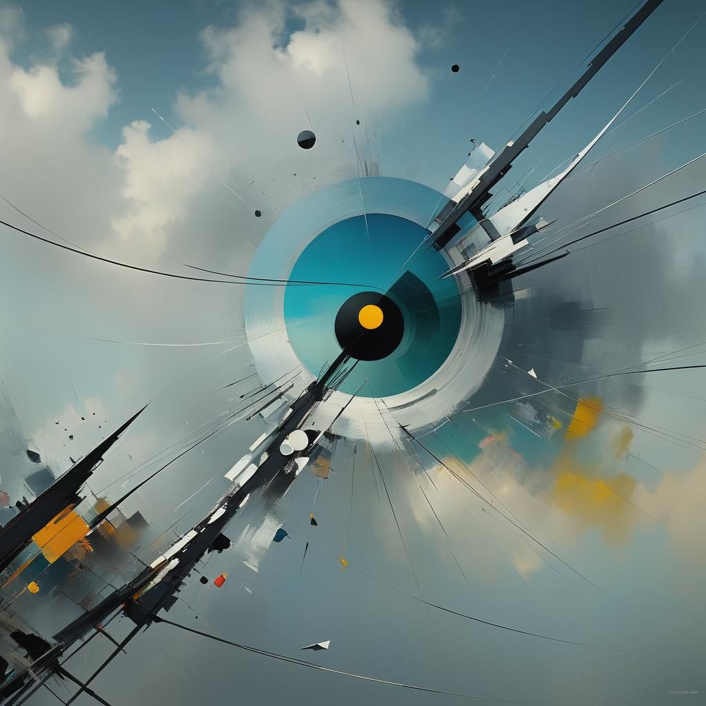 Abstract Silver Blending Cycles in Detailed Matte Painting