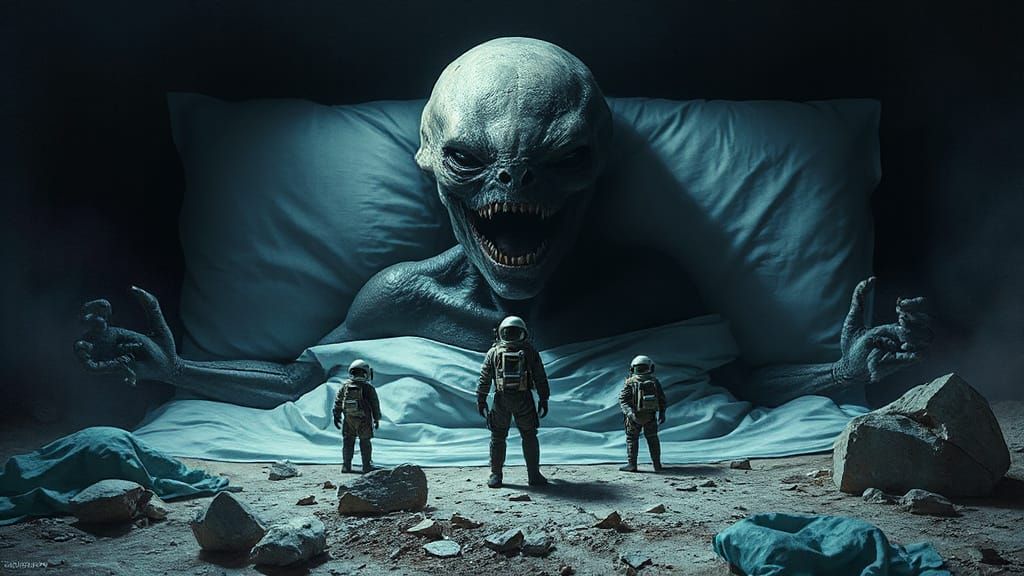 Ethereal Alien Nightmare in Dark Hyperrealism