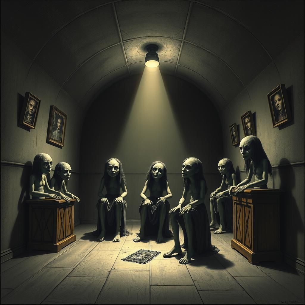 Das Puppenlabor: Ein düsterer Raum voller lebendiger Puppen,...