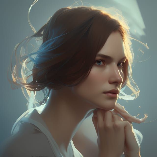 Author Portrait in Hyperdetailed Digital Art Style