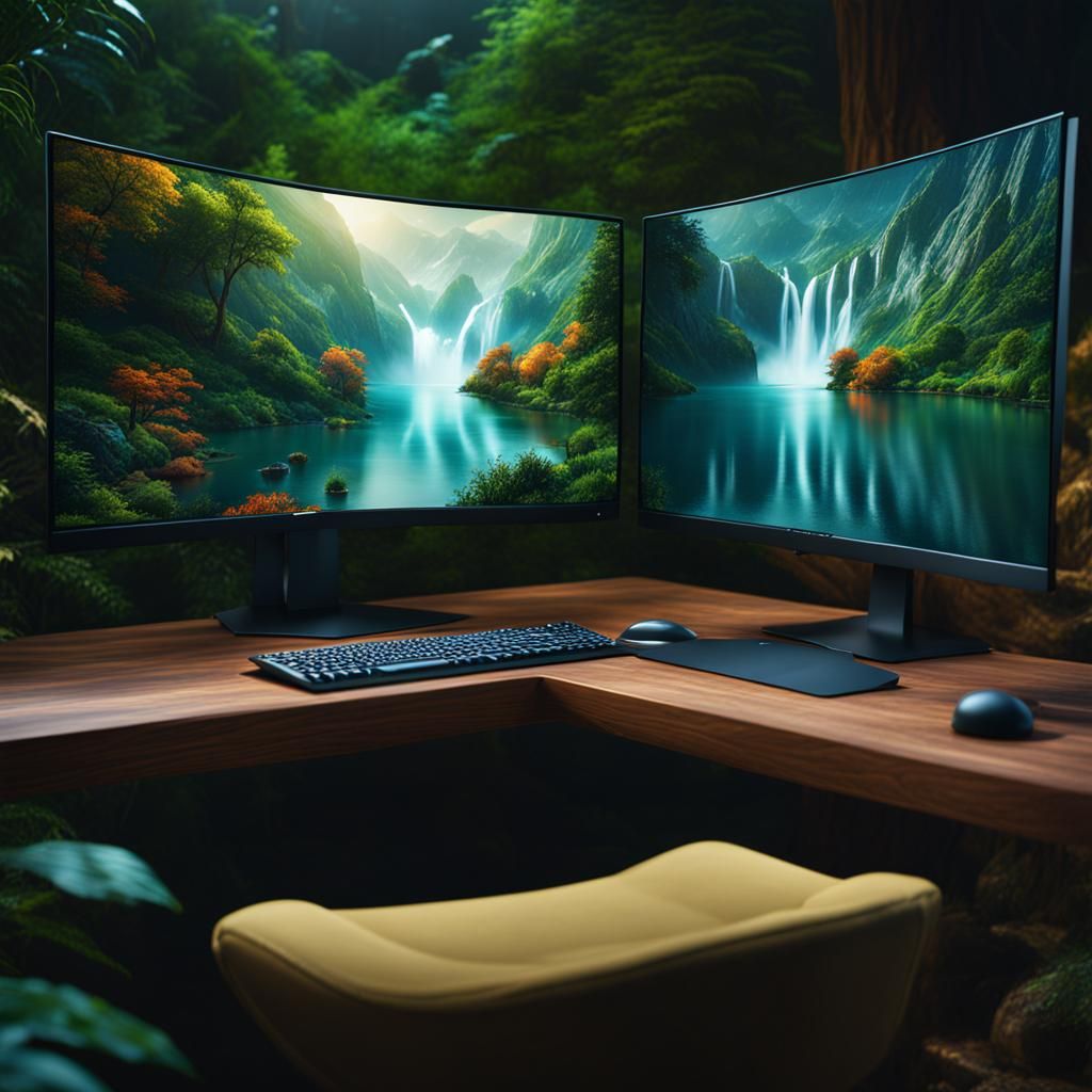 Computer Screens Meet Nature: Detailed Matte Painting