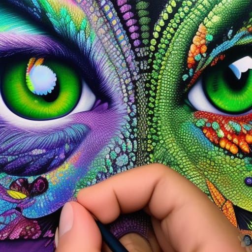 Detailed Dragon in Matte Painting Style