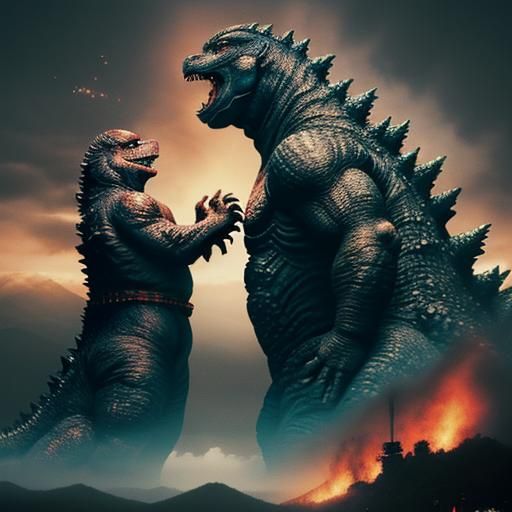 Godzilla Clash: Titans Collide in Kaiju Battle