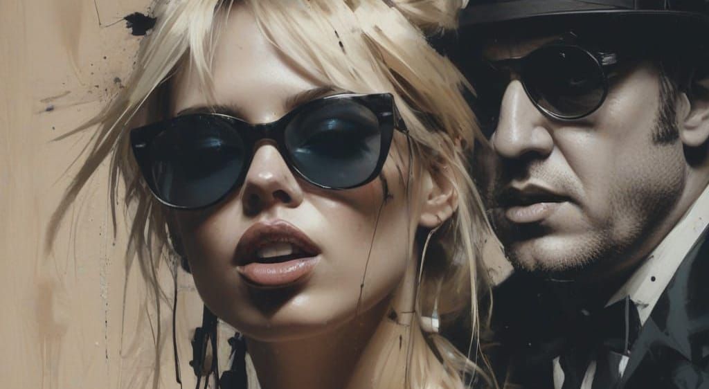 Vibrant Hip-Hop Portrait of a Blond Female Artist