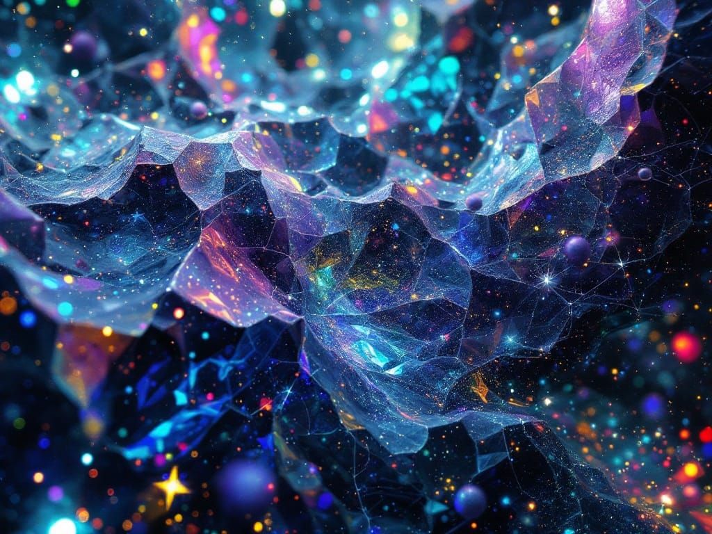 Crazed Bioiridescent Nucleated Microvoids Lavaconic Crackle Crazing in the Fabric of Time