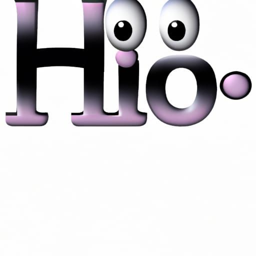 AI Generated Image of the Word Hi