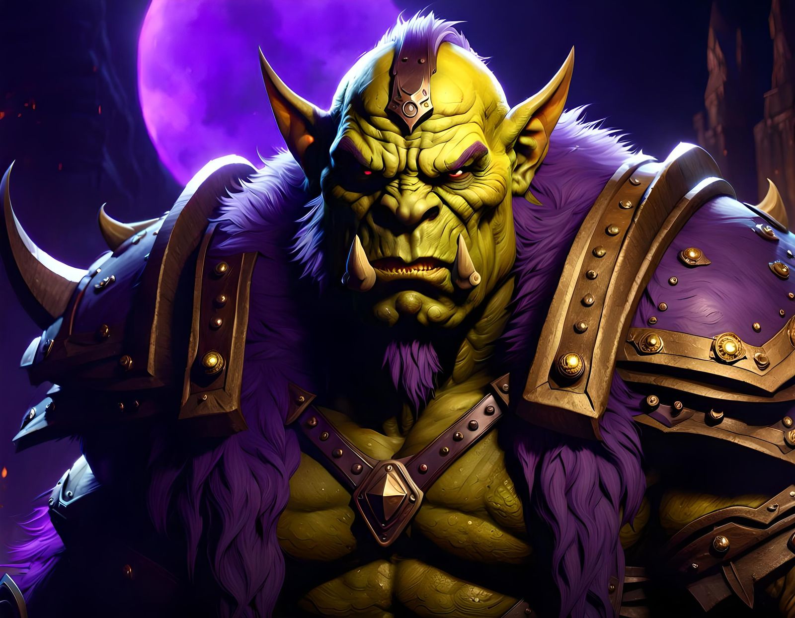 Hyperdetailed Orc Concept Art in Dark Fantasy Style