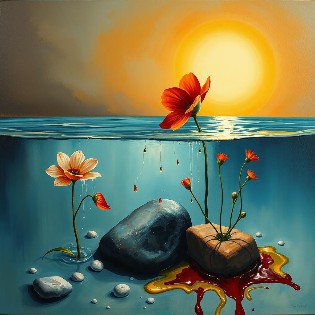 Surreal Torso: Love Escapes in Melting Oil