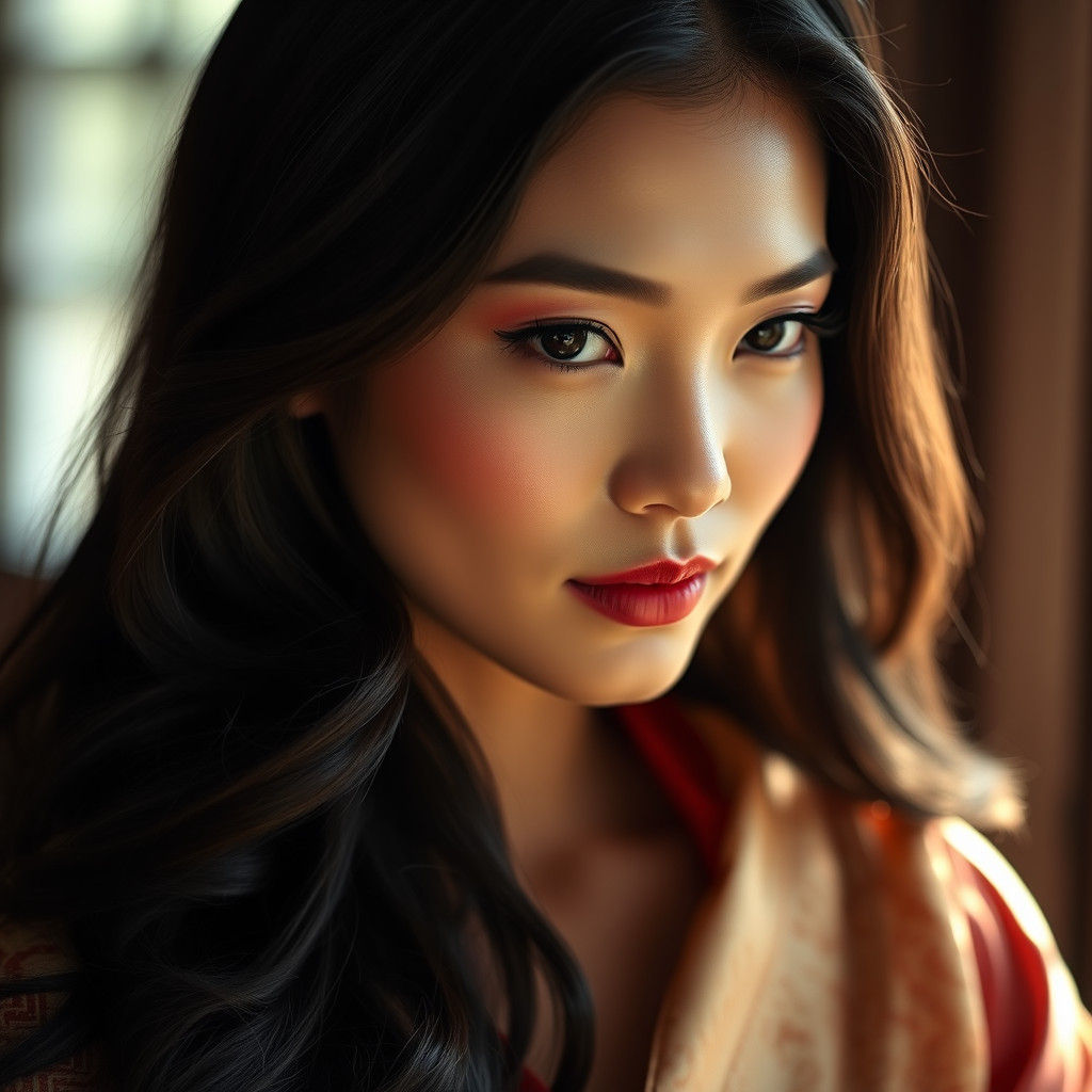 Elegant Thai Noblewoman in Soft Natural Light