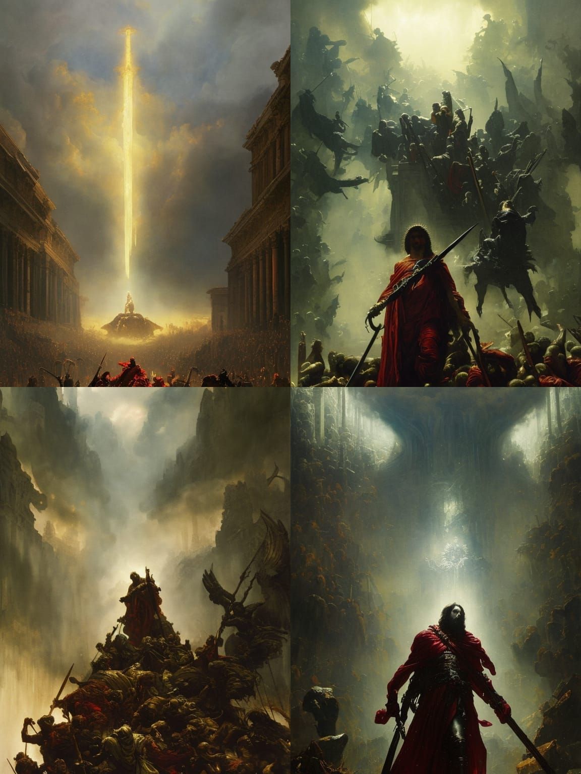 Grave Lord in Epic Impressionist Watercolor Style