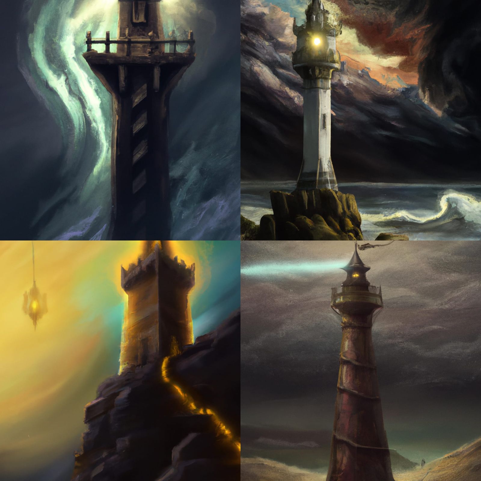 Pharos Lighthouse Painting: Majestic Illumination